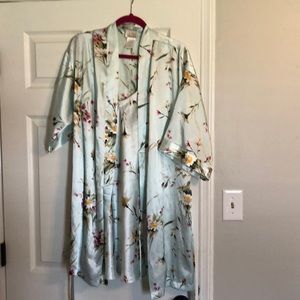 Silk gown and robe set